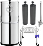 Système de filtration d’eau par gravité Earth WEEP850 8,5 L inox AISI 304 2 filtres O’Pure 2 robinet niveau d’eau