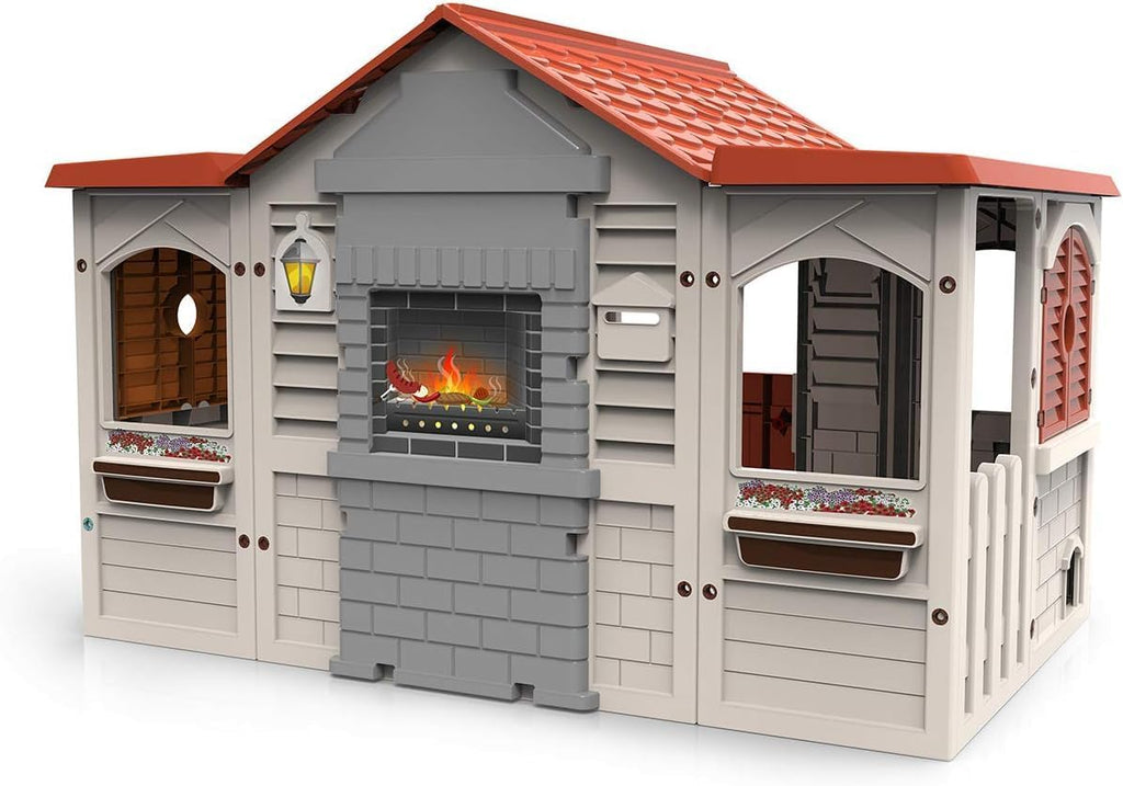 Maison enfant extérieur Le Chalet 89650 plastique robuste 159 x 103 x 104 cm 4 fenêtres montage facile dès 24 mois