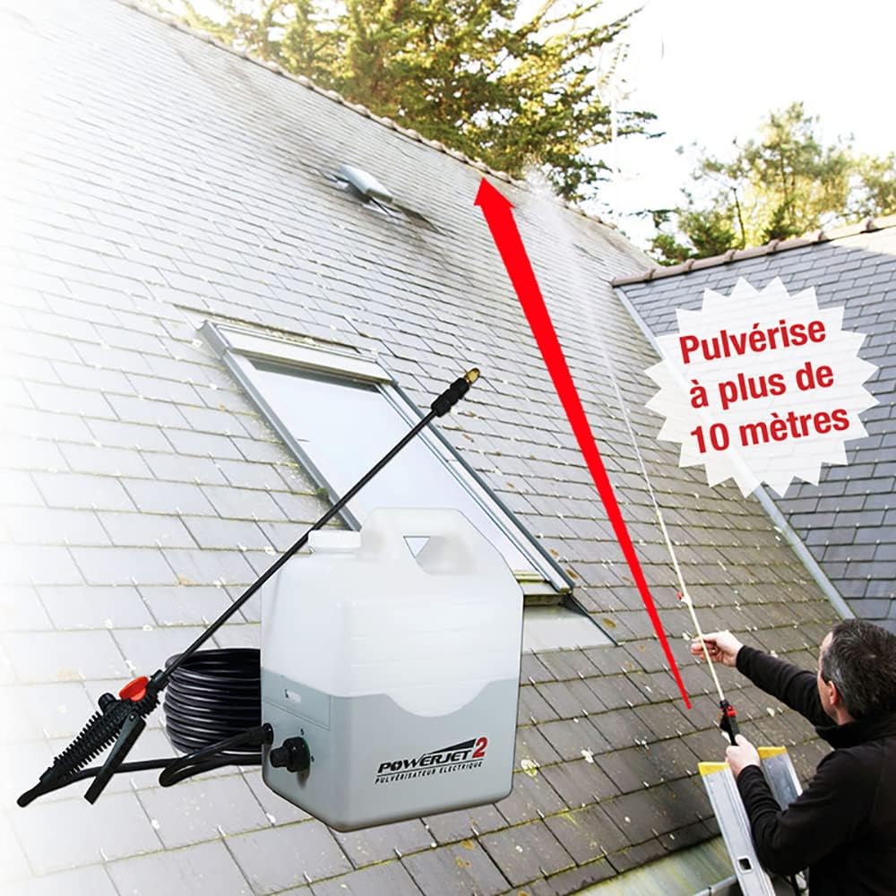 Pulvérisateur électrique PowerJet 2 12 V 10 L pompe 5,5 bar portée 10 m autonomie 5 h