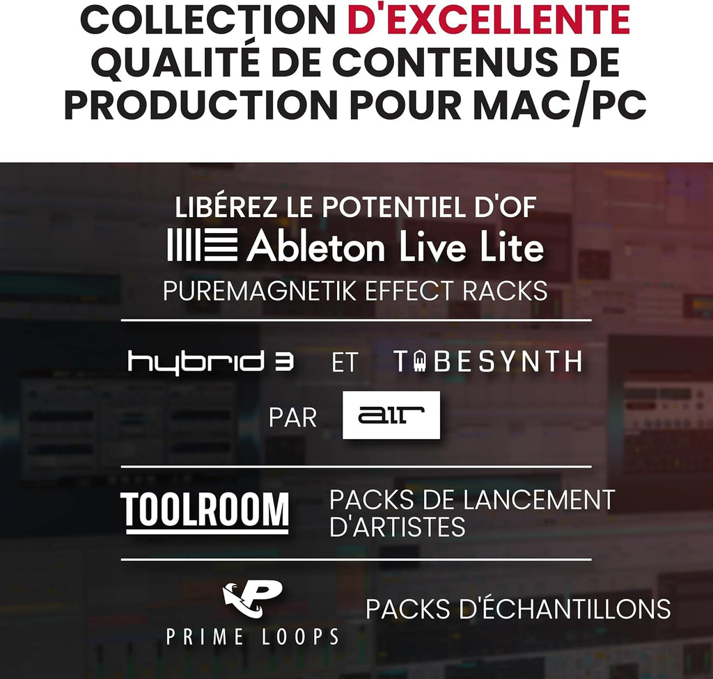 Contrôleur MIDI USB APC40 MKII 40 pads RGB avec 9 faders 8 boutons Ableton Live pour production musicale 1,8 kg