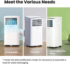 Climatiseur mobile MPPH-09CRN7 9000 BTU 2,6 kW 3 en 1 pour 33 m² déshumidificateur ventilateur blanc