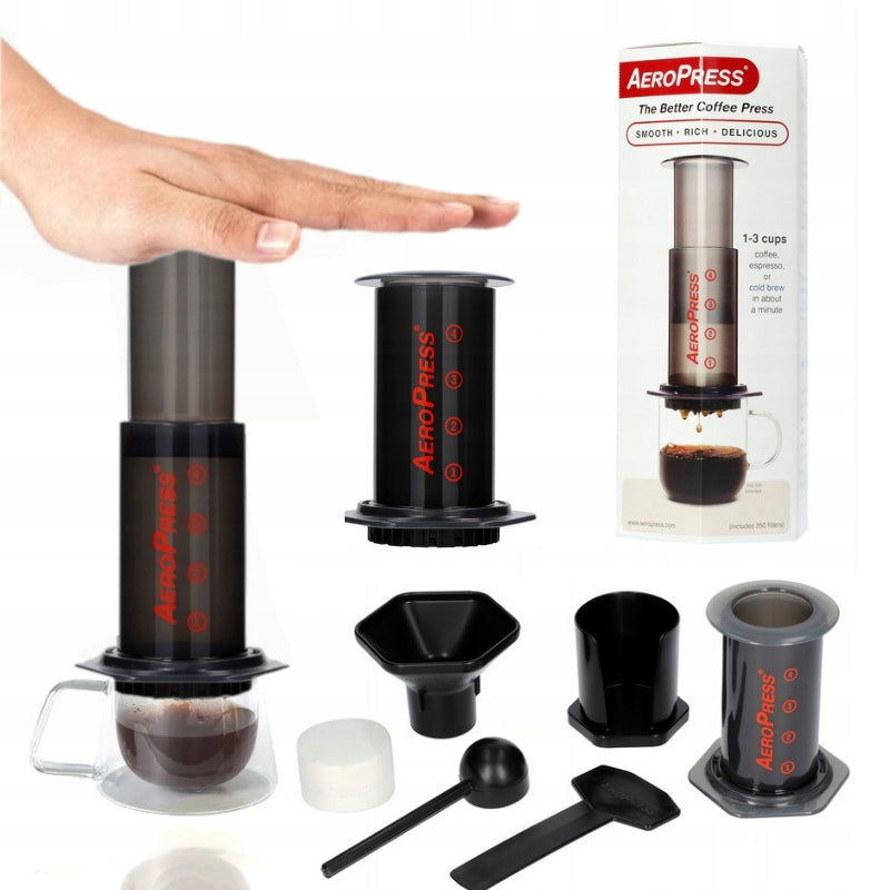 2x Zaparzacz Do Kawy 250 Ml Z Filtrami, Naczynie Do Parzenia Kawy, Przenośny, Ręczny, Ciśnieniowy