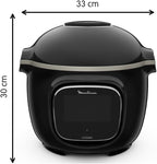 Multicuiseur intelligent Cookeo Touch CE902800 6 L 1600 W haute pression WiFi écran tactile 250 recettes noir
