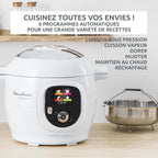 Multicuiseur intelligent Cookeo CE854110 6 L 1600 W avec 80 recettes intégrées 6 modes de cuisson blanc