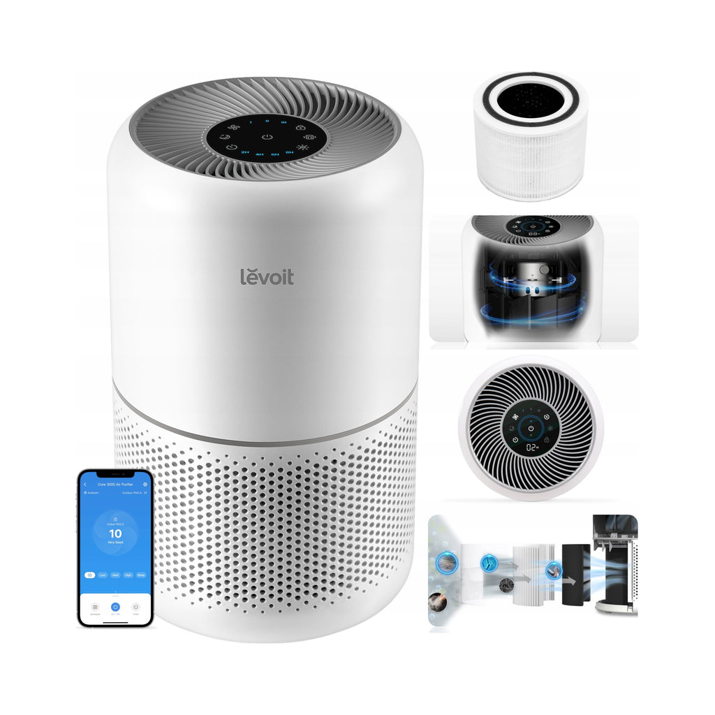 Oczyszczacz powietrza Core 300S HEPA, smart wifi auto, przeciw smogowi i dymowi, do 50 m2