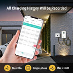 Chargeur EV Type 2 7KW-APP 32 A 7,68 kW câble 6,1 m Bluetooth WiFi IEC 62196-2 blanc