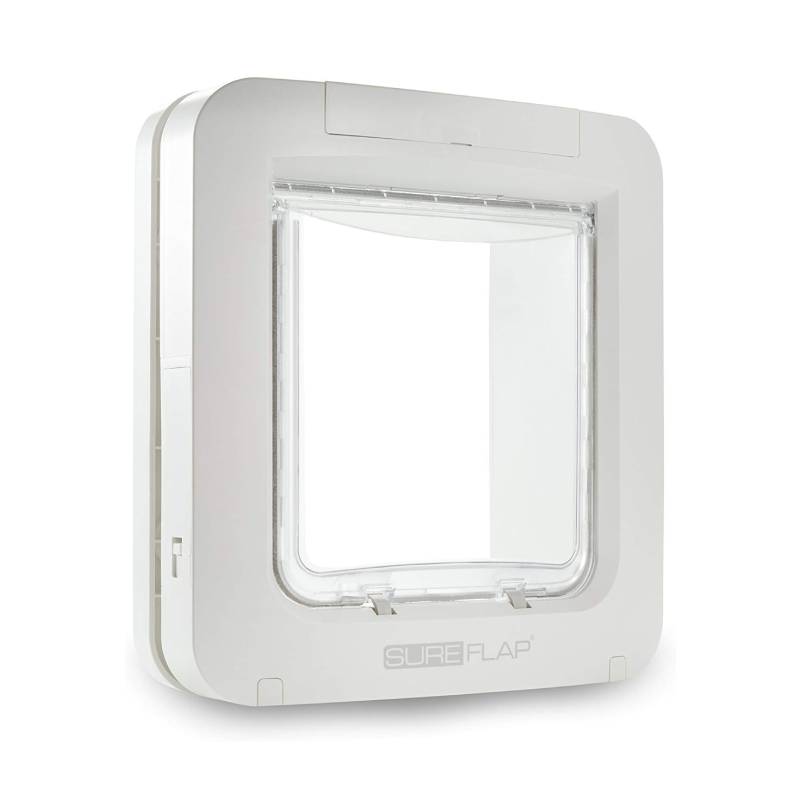 Grande chatière à puce électronique SureFlap pour chats petits chiens couvre-feu ouverture 178 x 170 mm blanc
