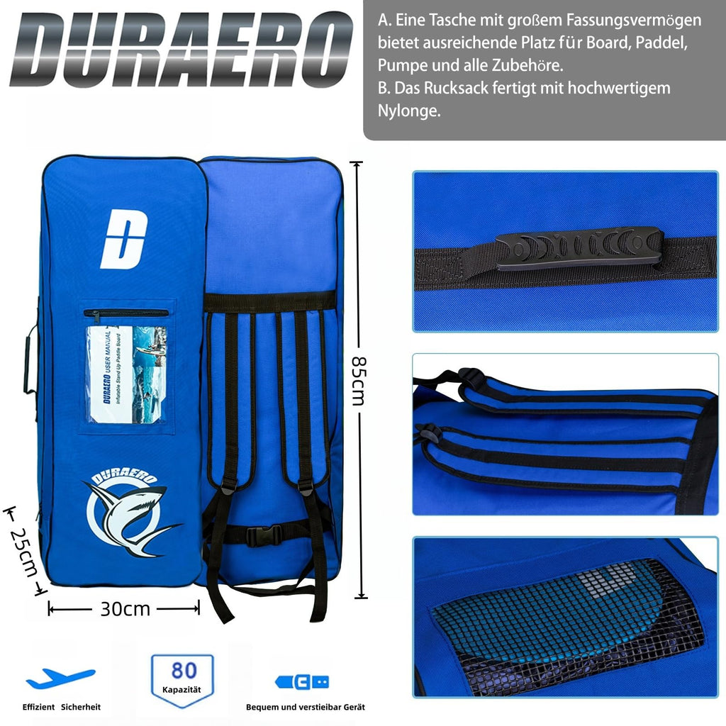 Planche de paddle gonflable 330 x 76 x 15 cm convertible kayak siège pagaie double réglable support GoPro 3 ailerons accessoires charge 150 kg