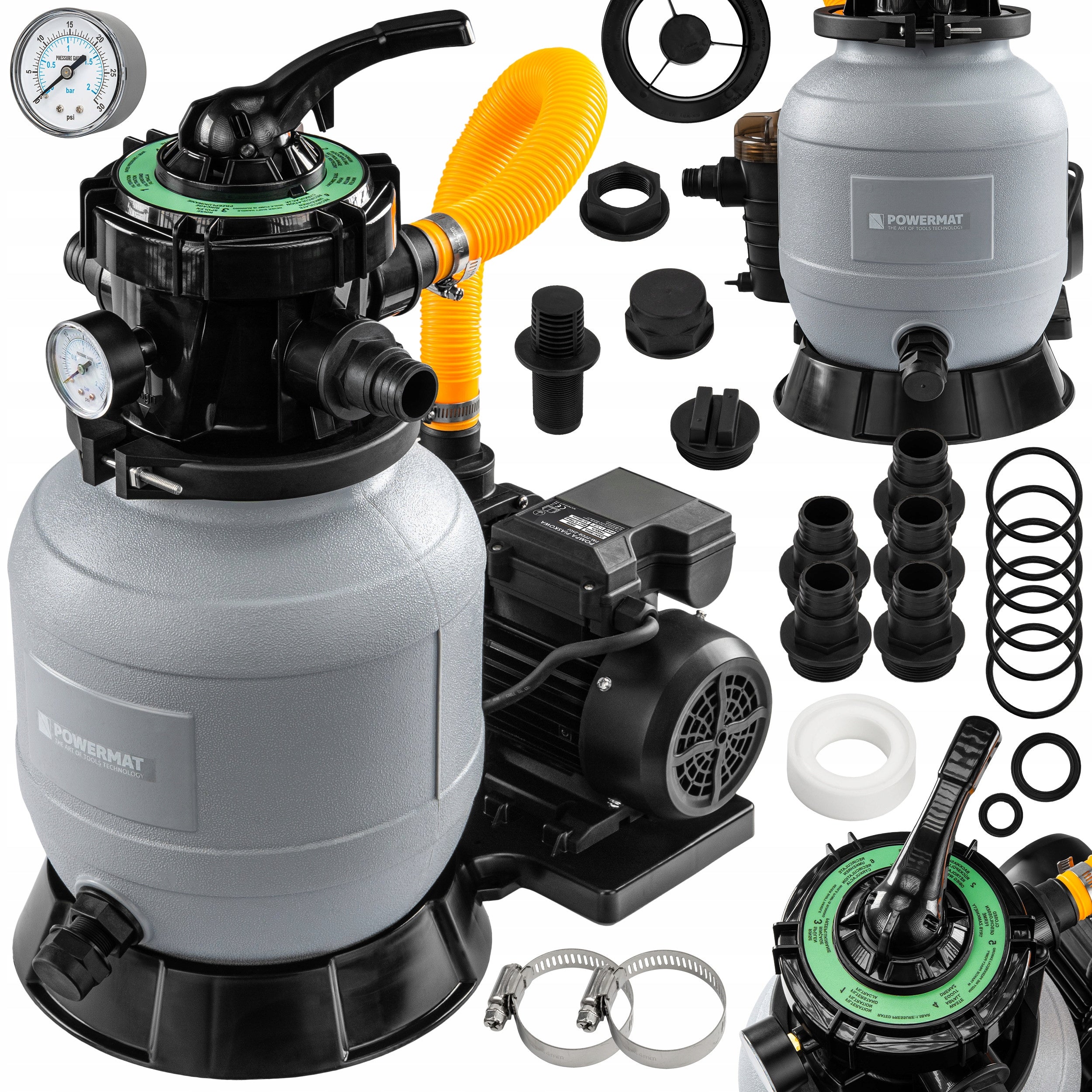 Wysokowydajna pompa piaskowa filtrująca do basenu o wydajności 10000 l/h i mocy 400W do basenów