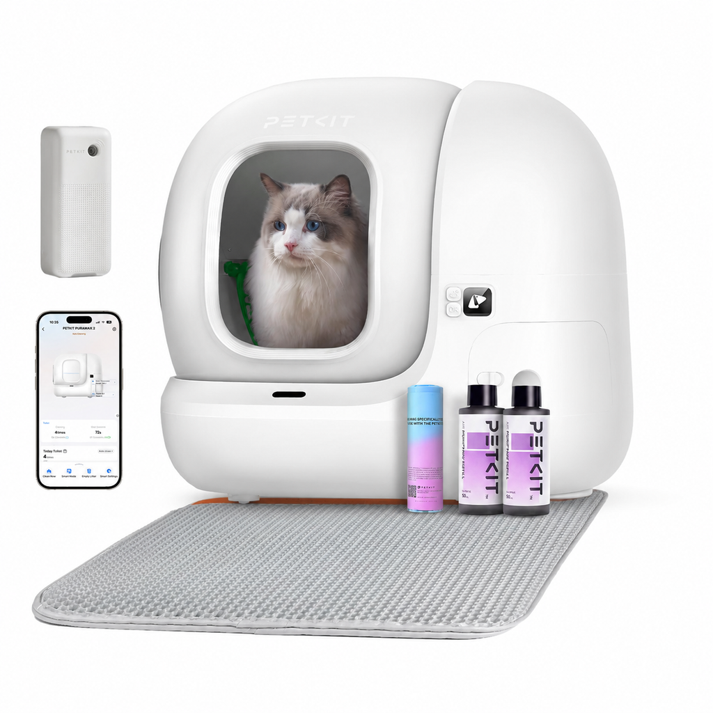 Litière chat autonettoyante Pura Max 2 bac automatique anti odeur xSecure contrôle app capacité 76L