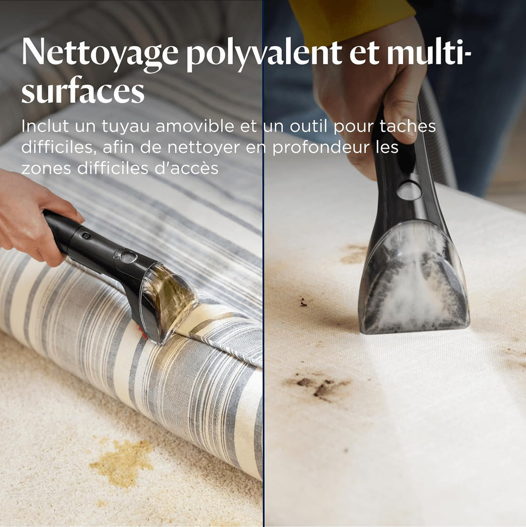 Shampouineuse PowerWash Compact Pet 600W nettoyage taches odeurs animaux canapé tissu tapis moquette