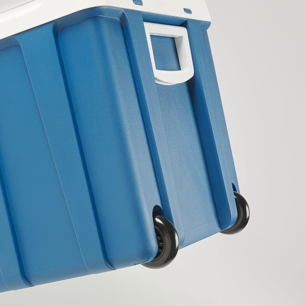 Glacière électrique portable MQ40W 39 L 12 V et 230 V thermoélectrique avec roues refroidissement 18 °C bleu