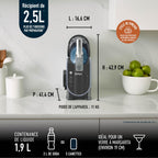 Machine à boissons glacées FS301EU capacité 1,9 L avec 5 programmes pour granités cocktails frappés milkshakes et jus glacés