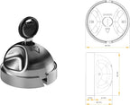 Lot de 2 serrures antivols Saturn Evo pour véhicules utilitaires verrouillage manuel acier inoxydable 4 clés argent
