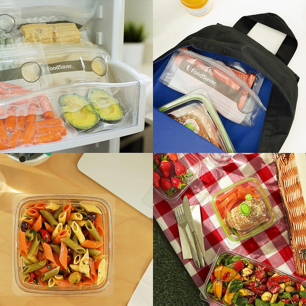 Machine sous vide FFS005X 140 W semi-automatique fonction pulse cutter intégré rangement rouleau sacs inclus noir