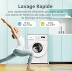 Lave-linge frontal 9 kg CFE12EW90/W classe énergétique A moteur BLDC 1400 tr/min lavage vapeur 15 programmes