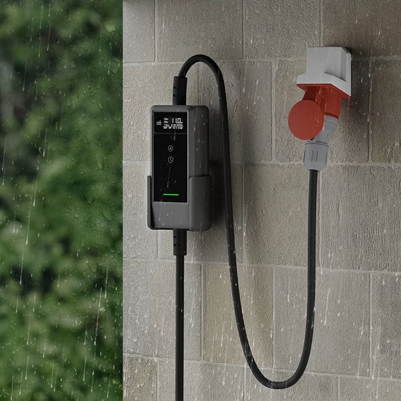 Przenośna ładowarka do samochodów elektrycznych EV Typ 2 11 kW 400 V przewód 7 m sterowanie Wi-Fi