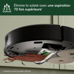 Robot aspirateur Roomba Plus 505 Combo autolavage séchage air chaud IA LiDAR autovidage 75 jours noir