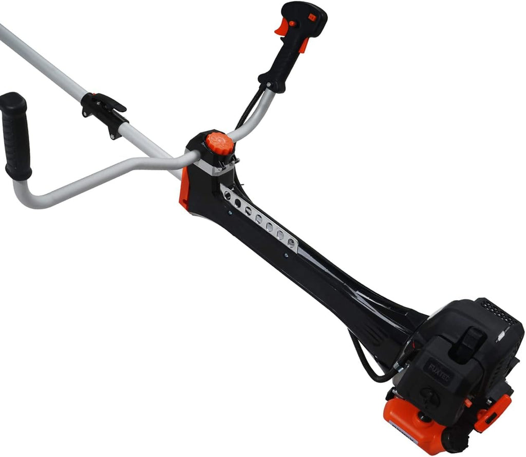 Débroussailleuse thermique professionnelle FX-PS152 52 cm³ 3 CV 2 en 1 coupe 30 cm tête double fil lame 3 dents noir