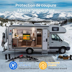Batterie lithium 12V 100Ah LiFePO4 BMS basse température 4000 à 15000 cycles camping car bateau solaire