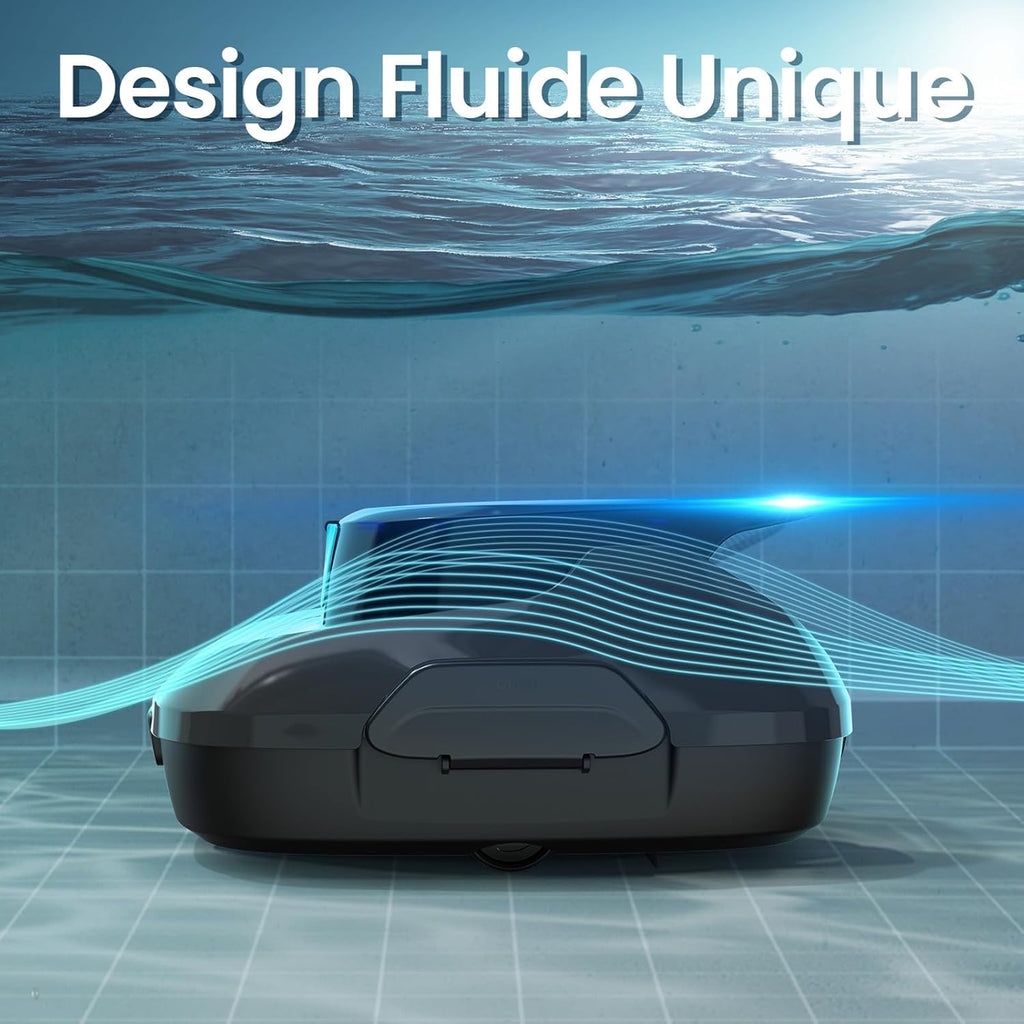 Robot piscine sans fil Scuba SE autonomie 90 min double moteur auto-parking drainage rapide pour piscines 80 m² gris