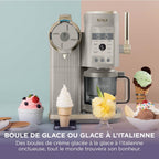Sorbetière CREAMi Scoop and Swirl NC701EUSTGD 13 modes avec 2 pots 480 ml pour glaces maison