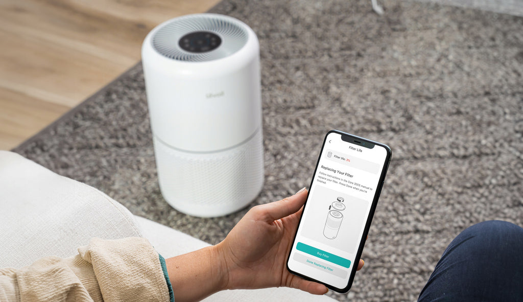 Oczyszczacz powietrza Core 300S HEPA, smart wifi auto, przeciw smogowi i dymowi, do 50 m2