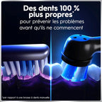 Brosse dents électrique iO 6 noire 5 modes capteur pression écran interactif 2 brossettes étui voyage