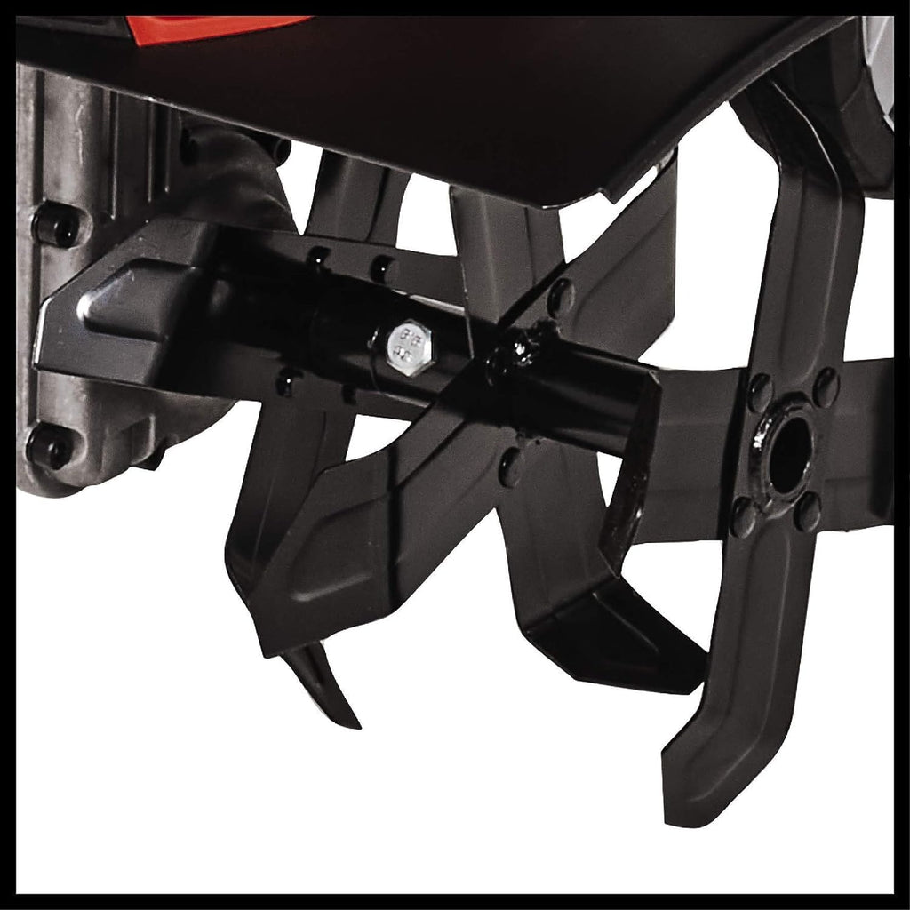 Motobineuse électrique GC-RT 1545 M 1500 W largeur 45,5 cm profondeur 220 mm 6 fraises guidon repliable sécurité 2 points