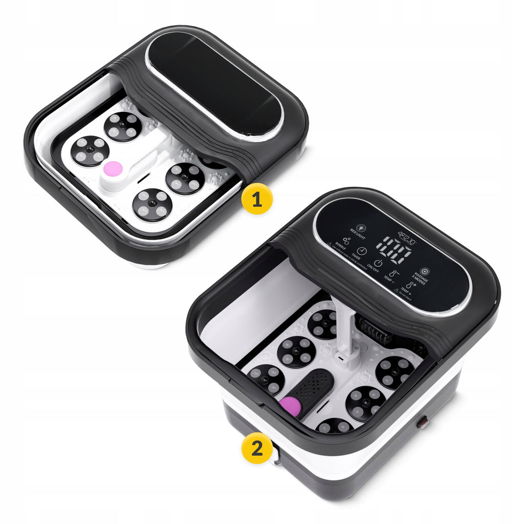 Hydromasażer do stóp wodny EVO+ 500 W podgrzewanie wody masaż bąbelkowy rolki masujące timer