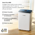 Déshumidificateur Dry 4000 silencieux efficace maison chambre jusqu’à 33 m² séchage linge rapide