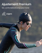 Casque à conduction osseuse OpenSwim Pro IP68 Bluetooth 5.4 stockage MP3 32 Go autonomie 9 h gris