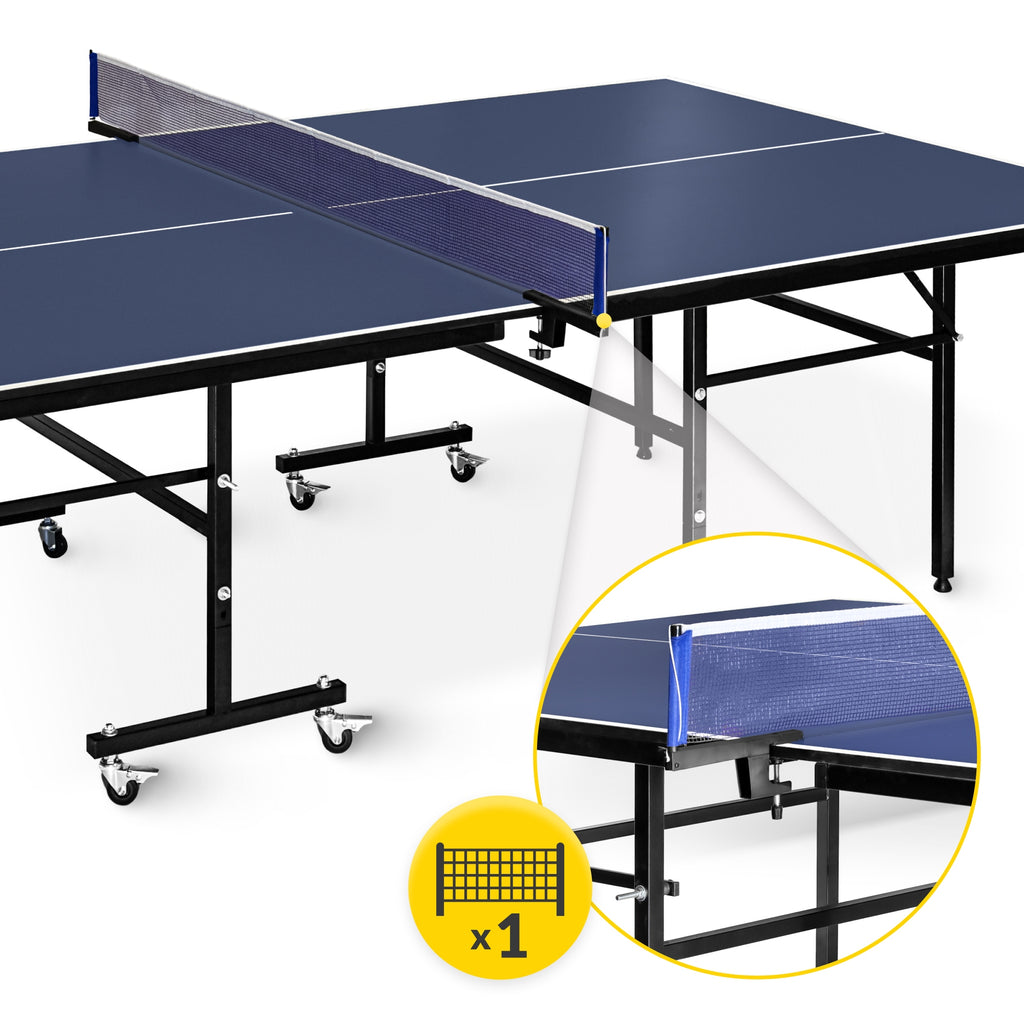 Stół do tenisa stołowego składany VECTOR 274 x 152.5 x 76 cm blat MDF 15 mm tryb single player siatka