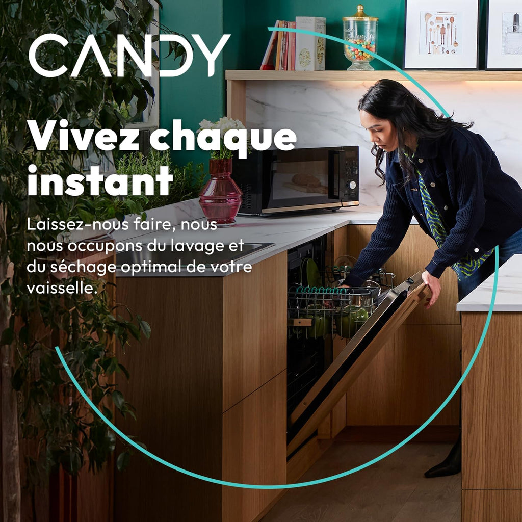 Lave vaisselle pose libre 15 couverts classe C maxi cuve wash dry 35 min ouverture auto contrôle distance noir