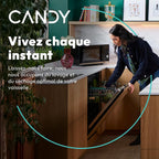 Lave vaisselle pose libre 15 couverts classe C maxi cuve wash dry 35 min ouverture auto contrôle distance noir