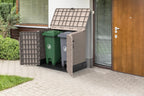 Abri de jardin StoreAway 850 L coffre extérieur plastique verrouillable 130 x 74 x 110 cm cache-poubelles taupe