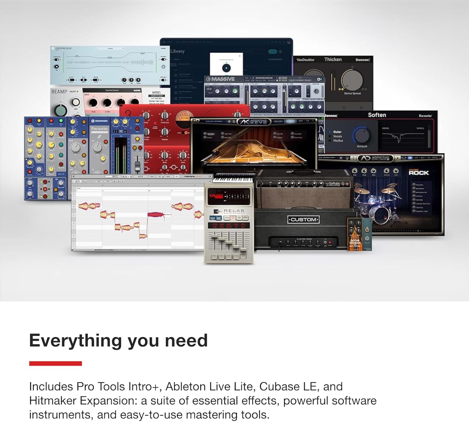 Interface audio USB Scarlett 2i2 4th Gen 2 canaux 192 kHz Auto Gain Clip Safe mode Air logiciels inclus