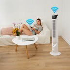 Przenośny klimator wodny wentylator kolumnowy cichy 33dB z funkcją jonizacji i aromaterapii 6w1