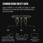 Carte d’acquisition vidéo Game Capture 4K X 4K144 HDMI 2.1 VRR HDR10 USB 3.2 OBS PS5 Xbox Switch PC Mac iPad