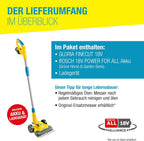 Coupe-bordures sans fil FineCut 18V 001300.0000 largeur de coupe 25 cm 9000 tr/min avec batterie 18V double lame guidon réglable 4,29 kg