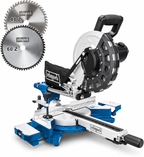 Scheppach Scie à onglets radiale HM254 2000 W lame 255 mm coupe 340 x 90 mm laser 2 lames incluses