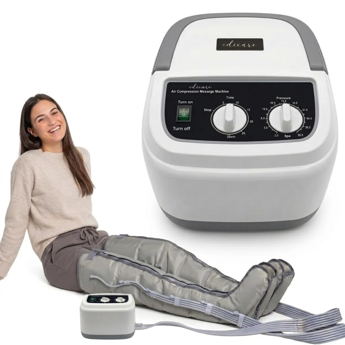 Edicare Bottes pressothérapie drainage lymphatique massage jambes pieds appareil relaxation