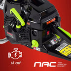 Piła Łańcuchowa Spalinowa CST61 61 cm³ 2.85 kW Prowadnica 50 cm 20 Cali z Gaźnikiem Walbro Łańcuchem Oregon i Systemem Antywibracyjnym