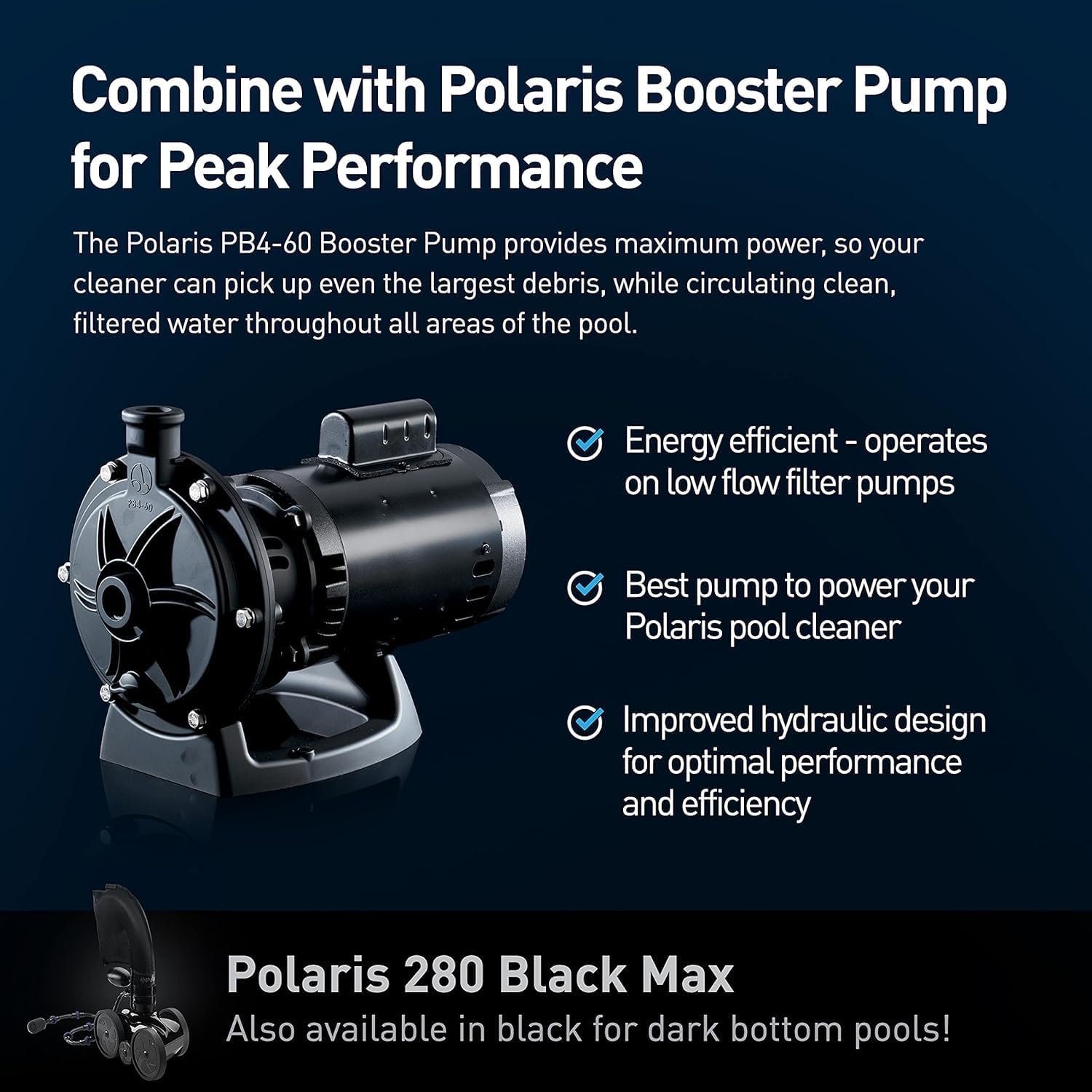 Nettoyeur de piscine à pression Polaris P280 Vac-Sweep tuyau 9,6 m déplacements multidirectionnels pour piscine enterrée blanc