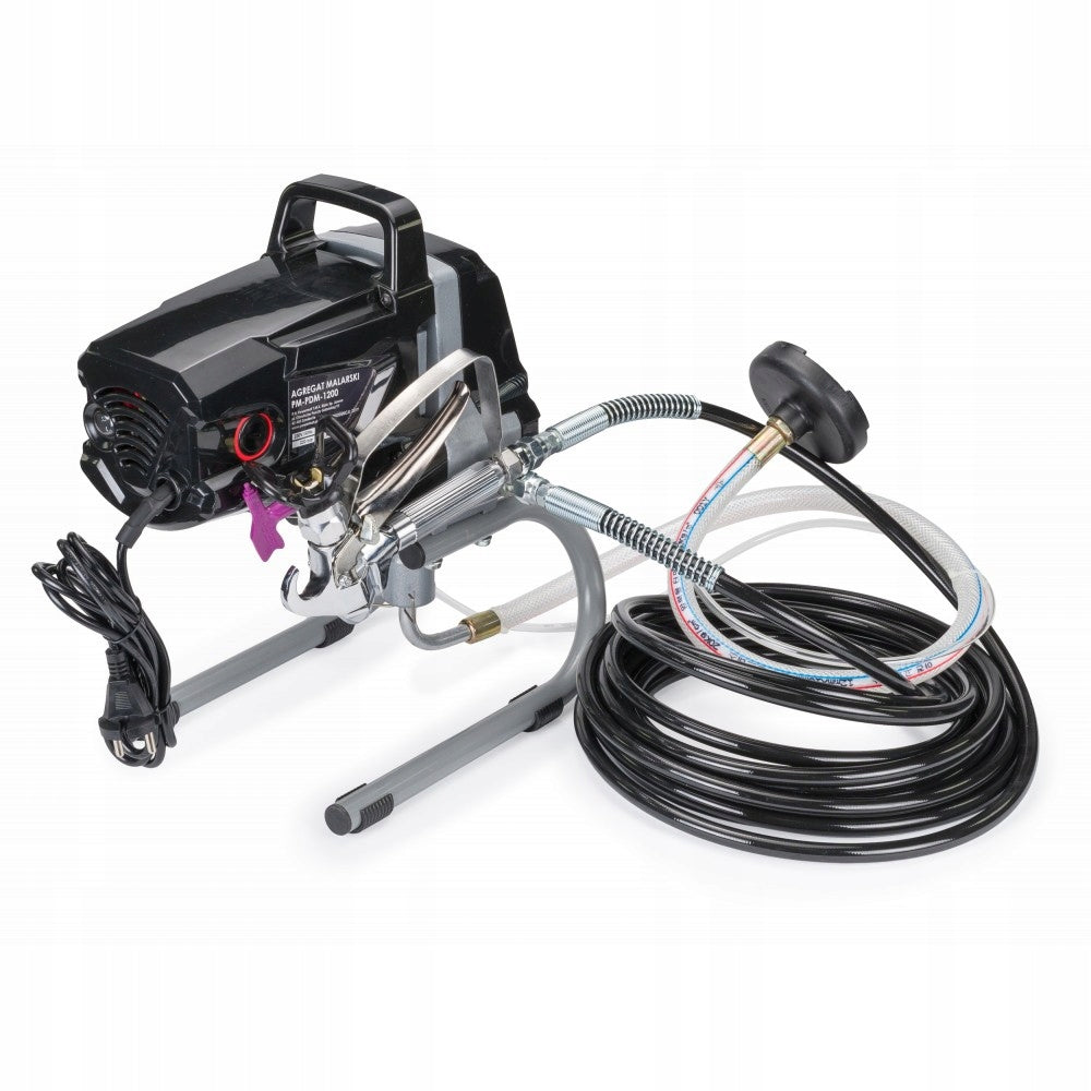 Pistolet Hydrodynamiczny 1200W Wąż 10M Wydajność 1,5 L/min Ciśnienie 220 BAR Agregat Malarski Do Malowania