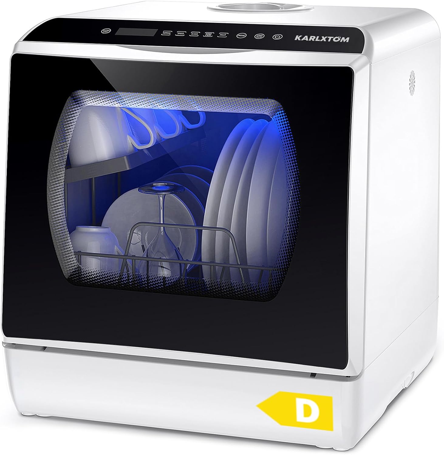 Lave-vaisselle de table TDQR03A 5 L 45 cm 5 programmes écran tactile LED séchage blanc