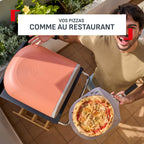 Four à pizza électrique extérieur Pizza Pronto JM600TE0 2600 W pierre rotative automatique 30 cm température jusqu’à 400°C avec pelle à pizza