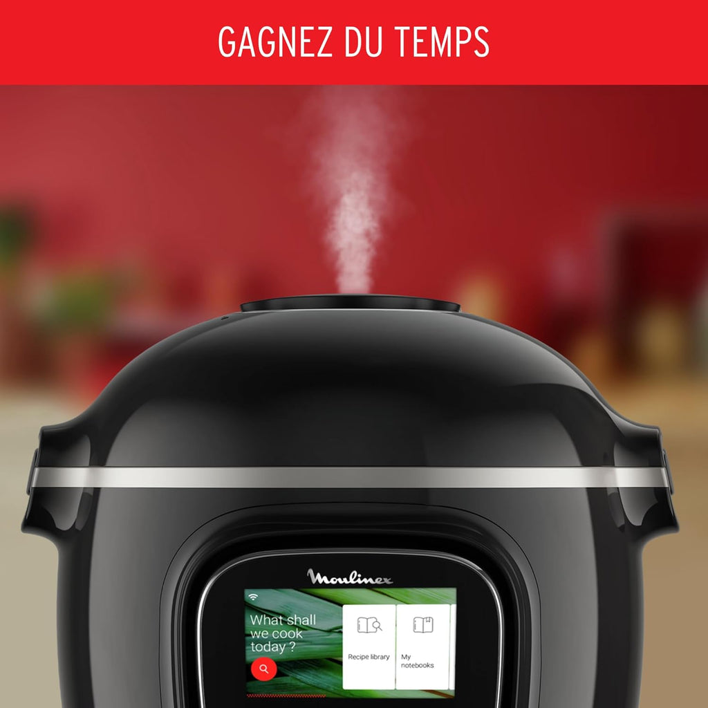 Multicuiseur intelligent Cookeo Touch CE902800 6 L 1600 W haute pression WiFi écran tactile 250 recettes noir