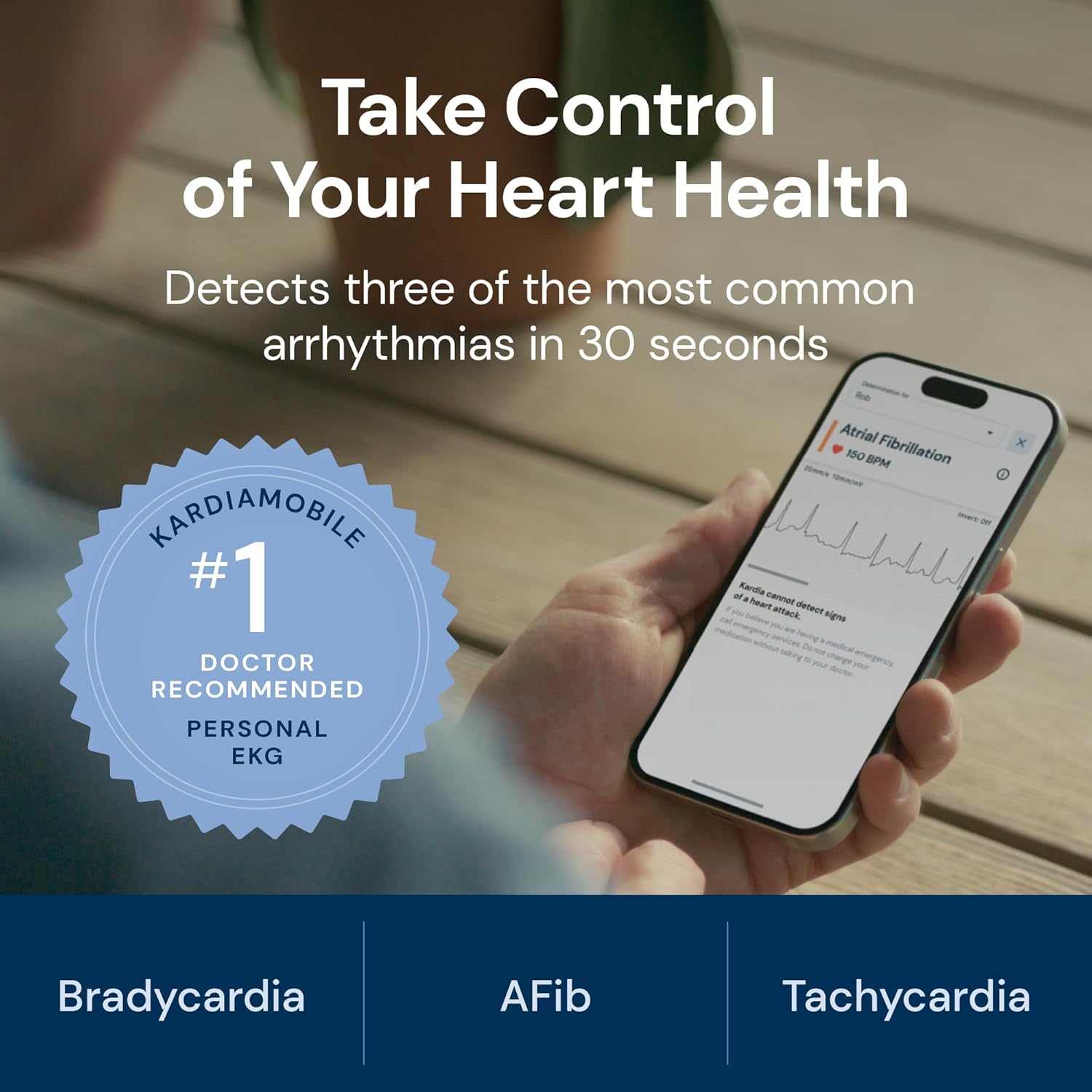 Moniteur ECG personnel KardiaMobile 6L 6 dérivations smartphone détection fibrillation auriculaire 30 s autonomie 200 h