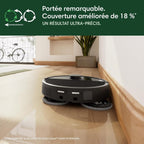 Robot aspirateur Roomba Plus 505 Combo autolavage séchage air chaud IA LiDAR autovidage 75 jours noir